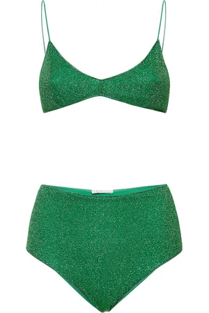 Oseree Lumiere High Rise Lurex Bikini Set