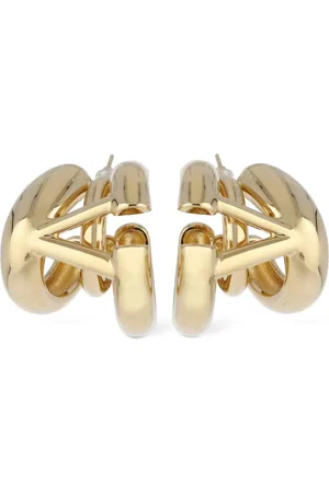 VALENTINO GARAVANI V Logo Signature Hoop Earrings