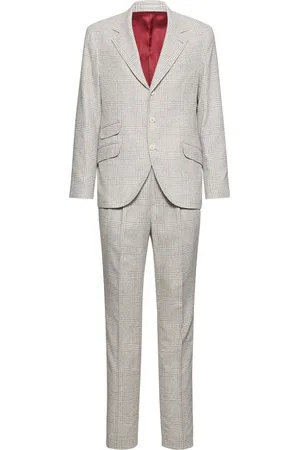 Brunello Cucinelli Tartan Wool & Silk Suit