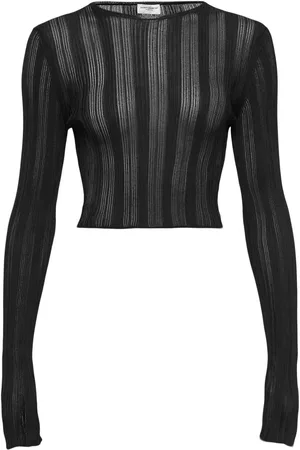 Saint Laurent Extra Fine Viscose Long Sleeve Top