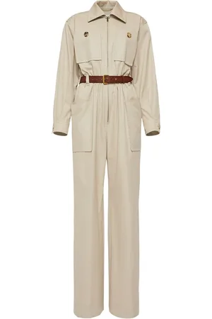 Saint Laurent Cotton Twill Jumpsuit