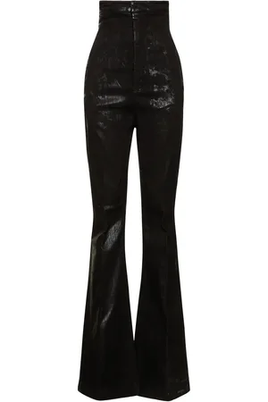 Rick Owens Dirty Bolan Coated Cotton Flared Pants