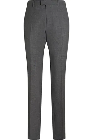 Ami Wool Canvas Cigarette Pants