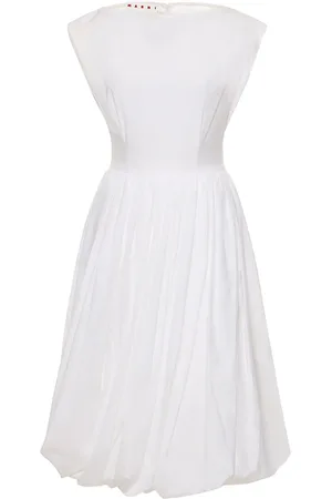 Marni Cotton Poplin Sleeveless Midi Dress