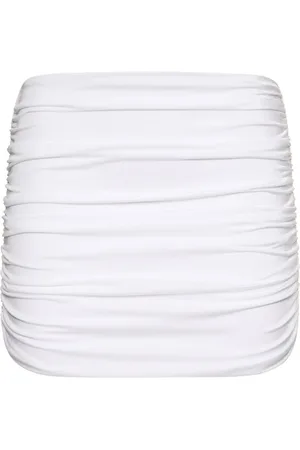 Serafini Gathered Lycra Mini Skirt