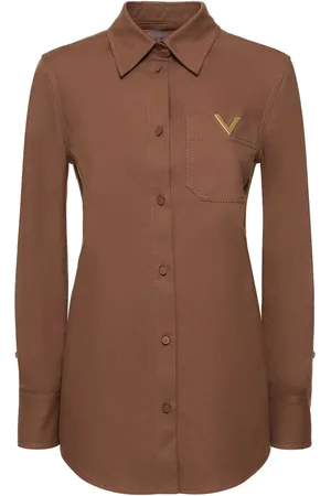 VALENTINO Stretch Cotton Canvas Shirt Jacket