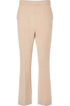 Max Mara Nepeta Wool High Waist Straight Pants