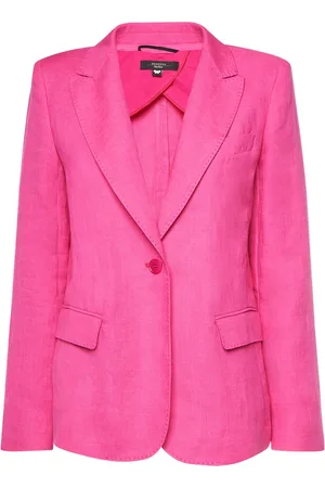 Max Mara Nalut Linen Canvas Single Breast Blazer