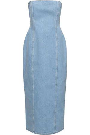 MAGDA BUTRYM Cotton Denim Tube Dress