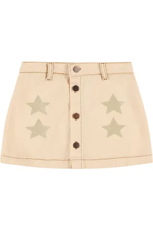 Tiny Cottons Star Print Cotton Denim Skirt