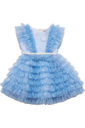 MONNALISA Tulle Dress W/ruffles