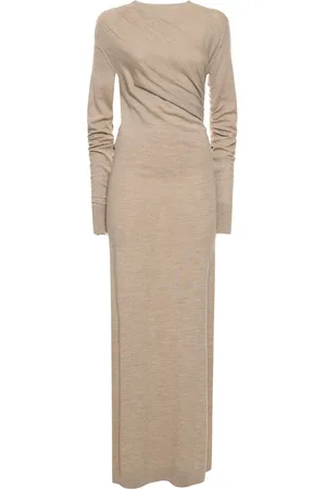 TOVE Alice Draped Wool Knit Long Dress