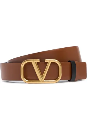 VALENTINO GARAVANI 3cm Reversible V Logo Leather Belt