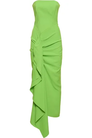 Solace Thalia Woven Crepe Strapless Midi Dress