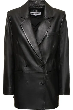 Reformation Veda Dalia Relaxed Leather Blazer