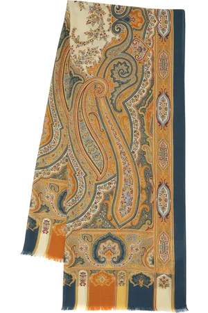 Etro Printed Wool & Silk Scarf