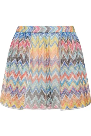 Missoni Chevron Lurex Zigzag Elastic Shorts