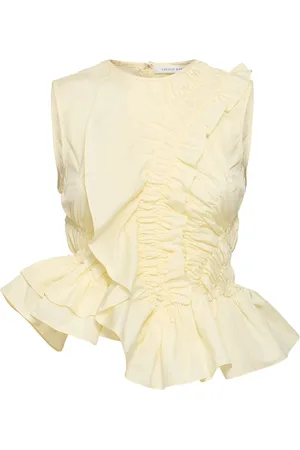 Cecilie Bahnsen Geo Sleeveless Ruffled Cotton Top