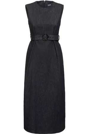 Max Mara Lucilla Denim Sleeveless Midi Dress