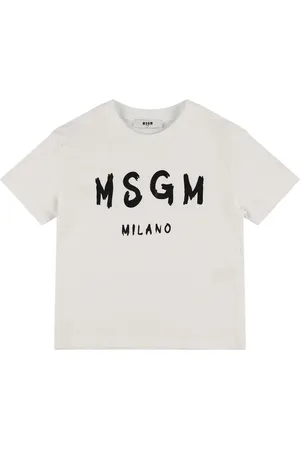 Msgm Printed Cotton Jersey T-shirt