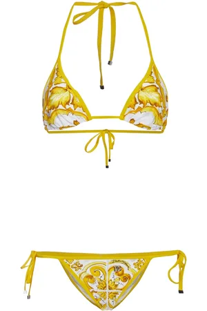 Dolce & Gabbana Maiolica Printed Bikini Set