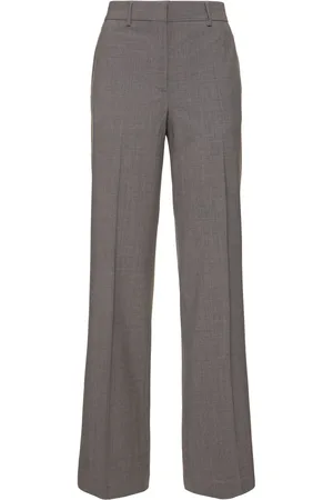 Msgm Wool Blend Tailored Flared Pants