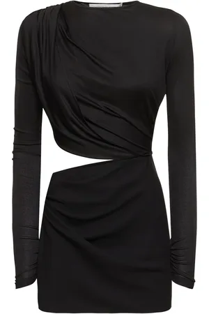 CHRISTOPHER ESBER Ribbed Viscose Mini Dress W/cutout