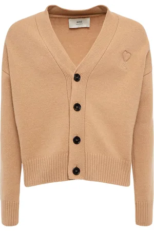 Ami Adc Logo Wool Cashmere Cardigan