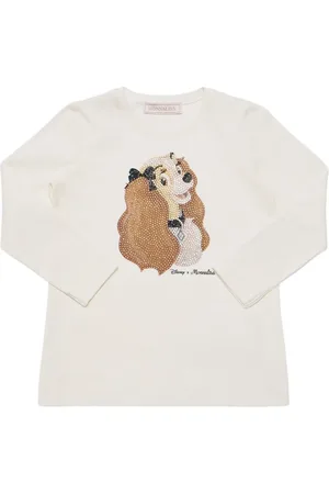 MONNALISA Lady And The Tramp Print Cotton T-shirt