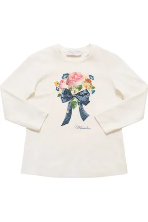 MONNALISA Printed Cotton Blend Jersey T-shirt
