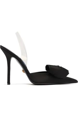 VERSACE 110mm Satin Slingback Heels