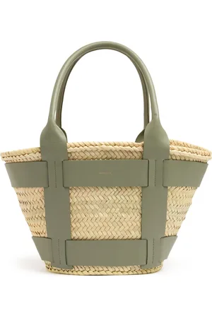 DeMellier Santorini Palm & Leather Tote Bag