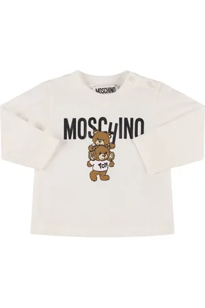 Moschino Printed Cotton Jersey Longsleeve T-shirt