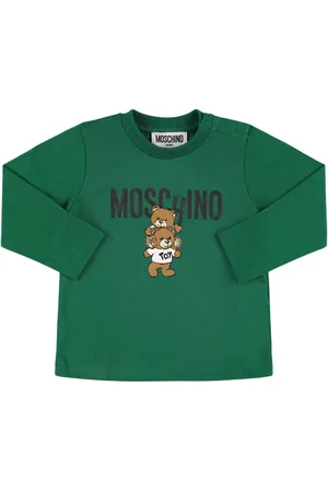 Moschino Printed Cotton Jersey Longsleeve T-shirt