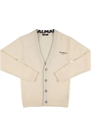 Balmain Wool Blend Knit Cardigan