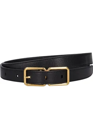 Saint Laurent Boucle Double Cadre Leather Belt