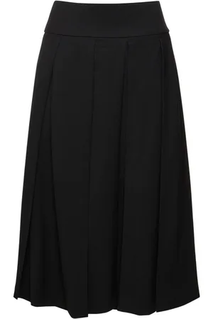Patou Tech Serge Pleated Midi Skirt