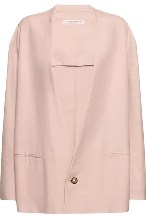 Serafini Collarless Viscose Blend Jacket