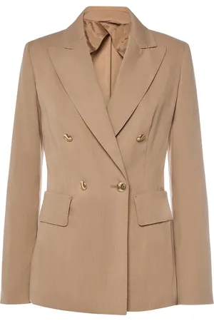Max Mara Cotton Crepe Double Breasted Jacket
