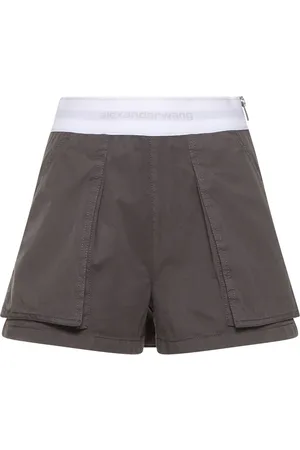 Alexander Wang High Waist Cotton Cargo Shorts