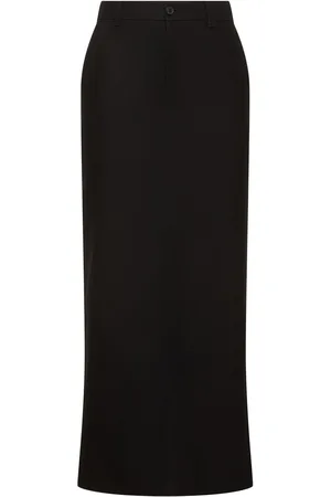WARDROBE.NYC Cotton Drill Maxi Column Skirt