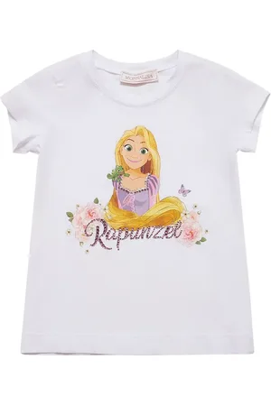 MONNALISA Rapunzel Printed Cotton Jersey T-shirt