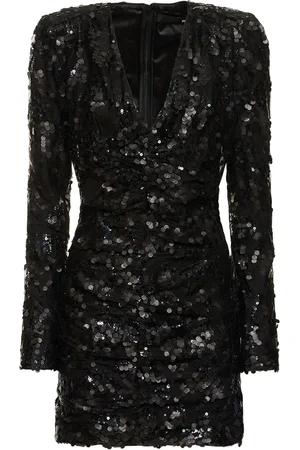 ROTATE Sequined V-neck Mini Dress