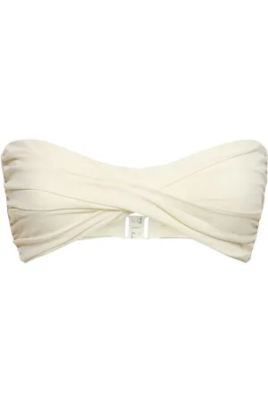 JOHANNA ORTIZ Ecru Tangarana Strapless Bikini Top