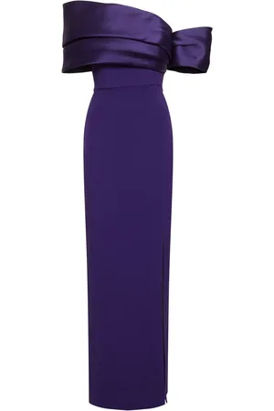 Solace Alexis Twill & Crepe Maxi Dress