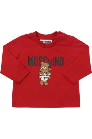 Moschino Printed Cotton Jersey Longsleeve T-shirt