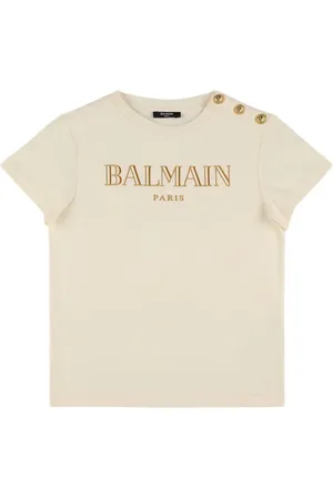Balmain Logo Printed Cotton Jersey T-shirt