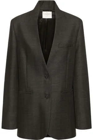 FORTE FORTE Wool Herringbone Sartorial Blazer