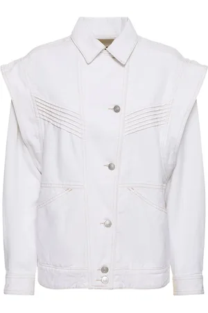 Isabel Marant Harmon Cotton Jacket W/ Shirt Collar