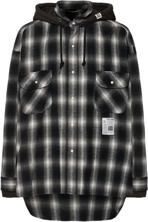 MIHARA YASUHIRO Plaid Cotton Hoodie